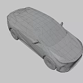 White Modern Electric SUV Car With Sleek Exterior And Black Wheels Design
