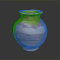 Handcrafted Clay Sculpture Vase With Natural Textured Surface And Earthy Tones