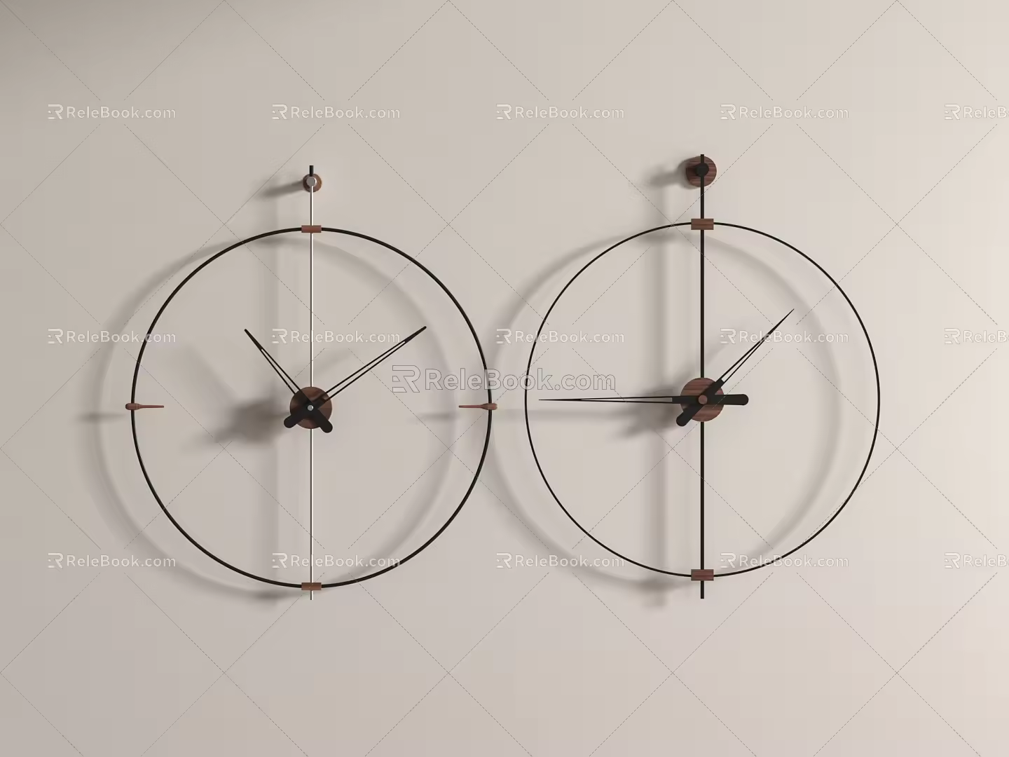 Modern pendant modern simple clock 3d model