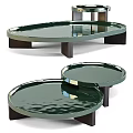 Modern Coffee Tables With Round And Oval Shapes In Green Brown And Beige