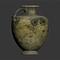 Vintage Brass Decorative Vase With Dual Ring Handles For Home Decor