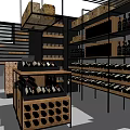BOX 05 Store Modern Interior With Wooden Decor Metal Shelves And Display Racks