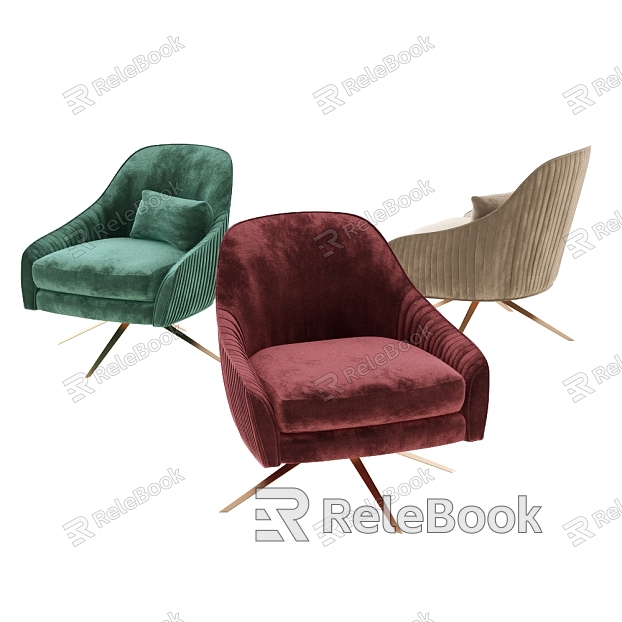 Modern Sofa Chair Flannel Leisure Chair model