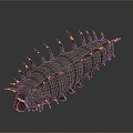 Caterpillar Butterfly Larvae Caterpillar Cartoon Caterpillar Insect Mollusk Life Supplies 3d model