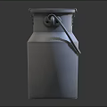 Classic White Milk Can Beverage Container With Secure Lid And Metal Handles