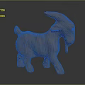 Wooden Goat Shaped Decorative Furniture Figurine for Home Decoration