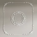 European-style carved plaster 3d model
