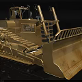 Heavy Duty Bulldozer Utility Vehicle with Tracks Large Blade and Cab for Construction Work