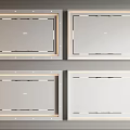 Modern Slim Design Ceiling Lights With Square Frame And LED Light Strips