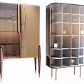 Elegant Modern Sideboard With Glass Doors Metal Legs And Storage Shelves