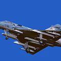 French Air Force Fighter Jet With Blue Gray Camouflage 5 NS Marking And Landing Gear