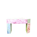 Modern Entryway Cabinet And Side Cabinet With Colorful Watercolor Texture Design