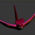 Colorful Butterfly With Yellow Black Striped Body And Pink Wings Featuring Circular Patterns