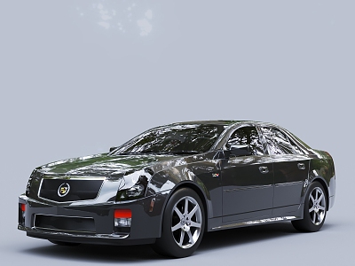 Hyundai Black Car Cadillac Sedan 3d model