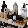 Bathroom ornaments toiletries cosmetics combination bathroom products toiletries 3d model