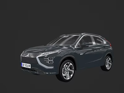 Gray Modern SUV With Sleek Exterior Design Alloy Wheels And Front LED Headlights 3d model