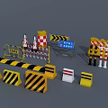 Construction Site Essential Safety Gear With Barriers Cones And Warning Signs