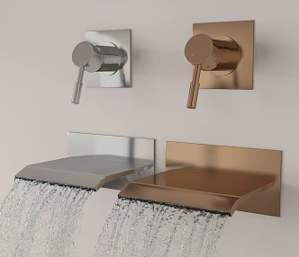Modern faucet combination 3d model
