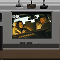 Projection Monitoring Setup With Large Screen And Ceiling Projectors Surround Speakers In Home Theater