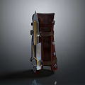 Vintage Hanger With Leather Straps And Metal Decorative Structure
