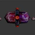 Pink Crystal Hammer Weapon With Black Handle And Glowing Pink Shards