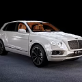 Luxury White Bentley SUV With Brown Interior And Black Wheels 3d model