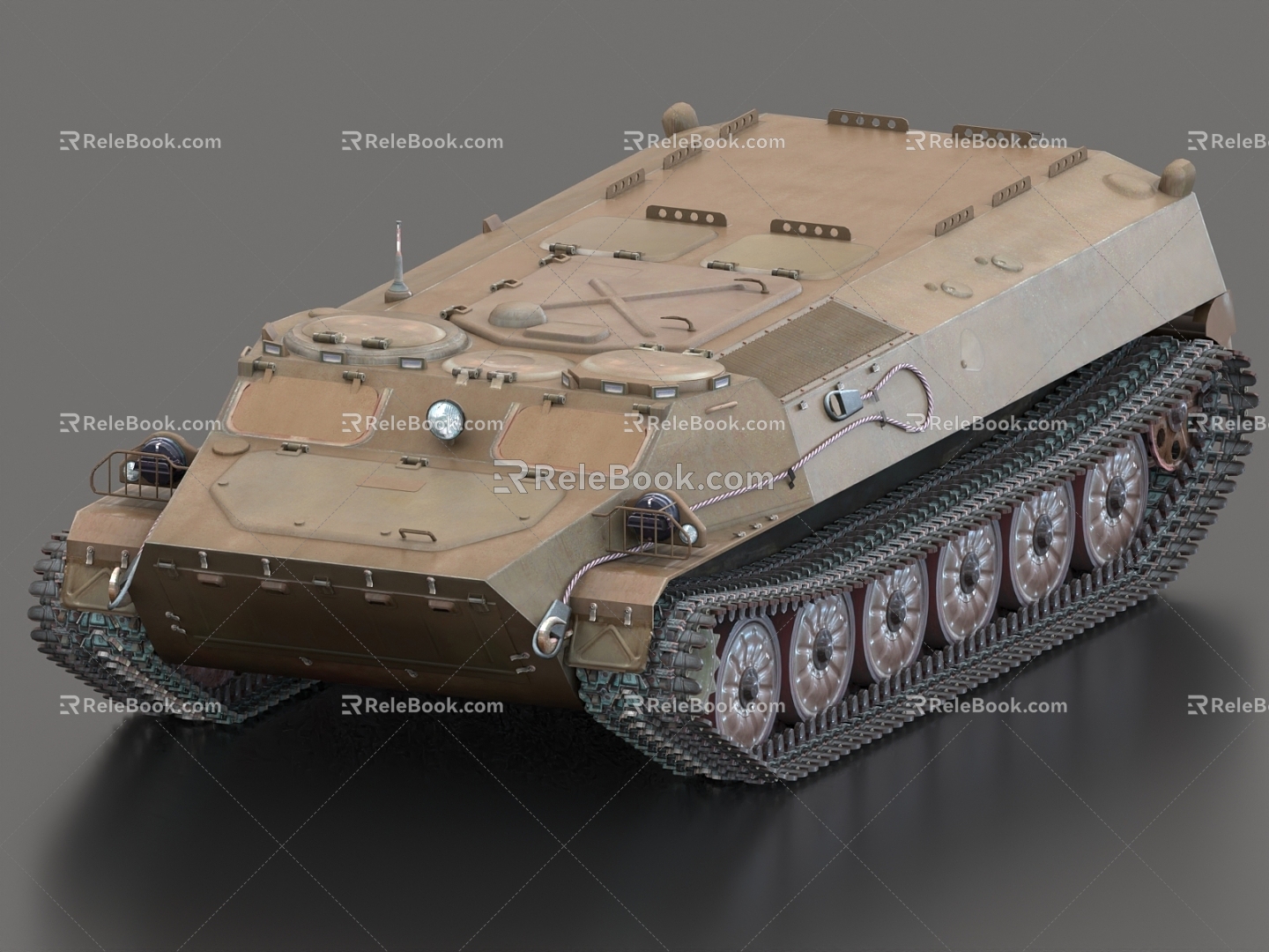 Amphibious armored vehicle tank 3d model