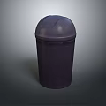 Purple Trash Can With Secure Fitted Lid For Home Office Kitchen Use 3d model