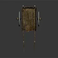 Vintage Wooden Cart With Traditional Rustic Wheels Long Wooden Shafts And Planks