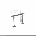 Industrial Heavy Duty Metal Equipment Frame With Work Platform And Ladder