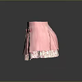 Cute Pink Pleated Skirt With Bow Accents And Floral Lining For Girls