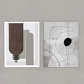 Abstract Wall Art With Geometric Shapes And Neutral Tones For Modern Decor 3d model