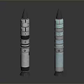 Various Detailed Rocket Models Displayed on Dark Background with Metallic Finishes