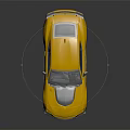 Yellow Sports Car With Rear Spoiler Black Wheels And Sleek Body Design