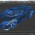Black High Performance Supercar with Sleek Aerodynamic Body Shiny Exterior and Rear Spoiler