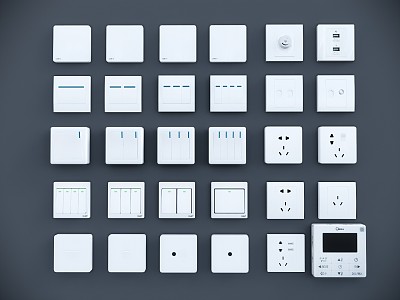 Modern Switch Socket 3d model