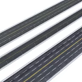 Municipal Road With Multiple Lanes Yellow Traffic Lines And Asphalt Pavement