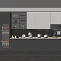 Elegant Luxury Kitchen Interior Design With Dark Gray Cabinets And Marble Island Counter