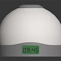 Modern Digital Clock With White Dome Green Display And Blue Top Light