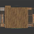 Wooden Roof Bakery Kiosk With Bread Display Shelves And Glass Front