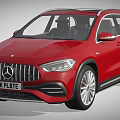 Red Mercedes Benz AMG SUV With Sporty Front Grille And LED Headlights