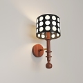 French retro antique wall lamp 3d model