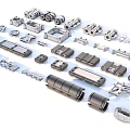 Industrial Equipment Assorted Metal Components And Mechanical Parts Collection For Machinery