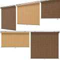Stylish Woven Texture Roller Curtains in Different Brown and Beige Tones for Home Decor