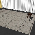 Square carpet 3d model