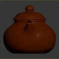 Red Ceramic Teapot Home Furniture With Lid Handle And Spout Design