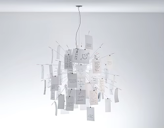 Modern chandelier art lamp 3d model