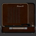 Vintage Record Player With Open Brown Leather Case And Vinyl Record Classic Audio Design