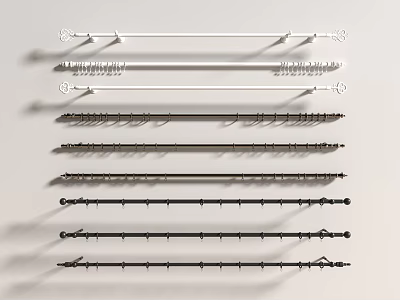 Modern Curtain Rod Curtain Rod Roman Rod 3d model