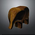 Unique Decorative Wooden Elephant Sculpture Featuring Natural Wood Texture And Handcrafted Design